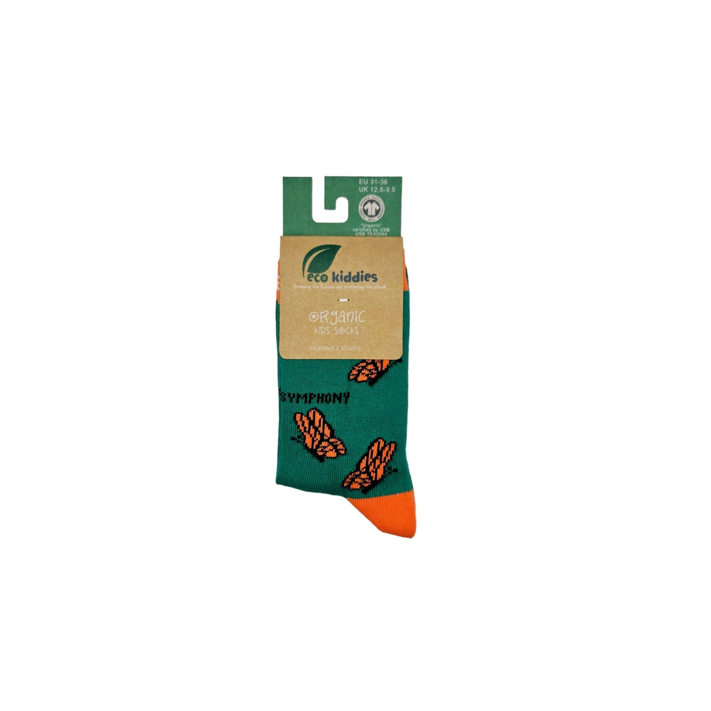 Carefree Butterflies Organic Cotton Socks | Eco Kiddies Collection