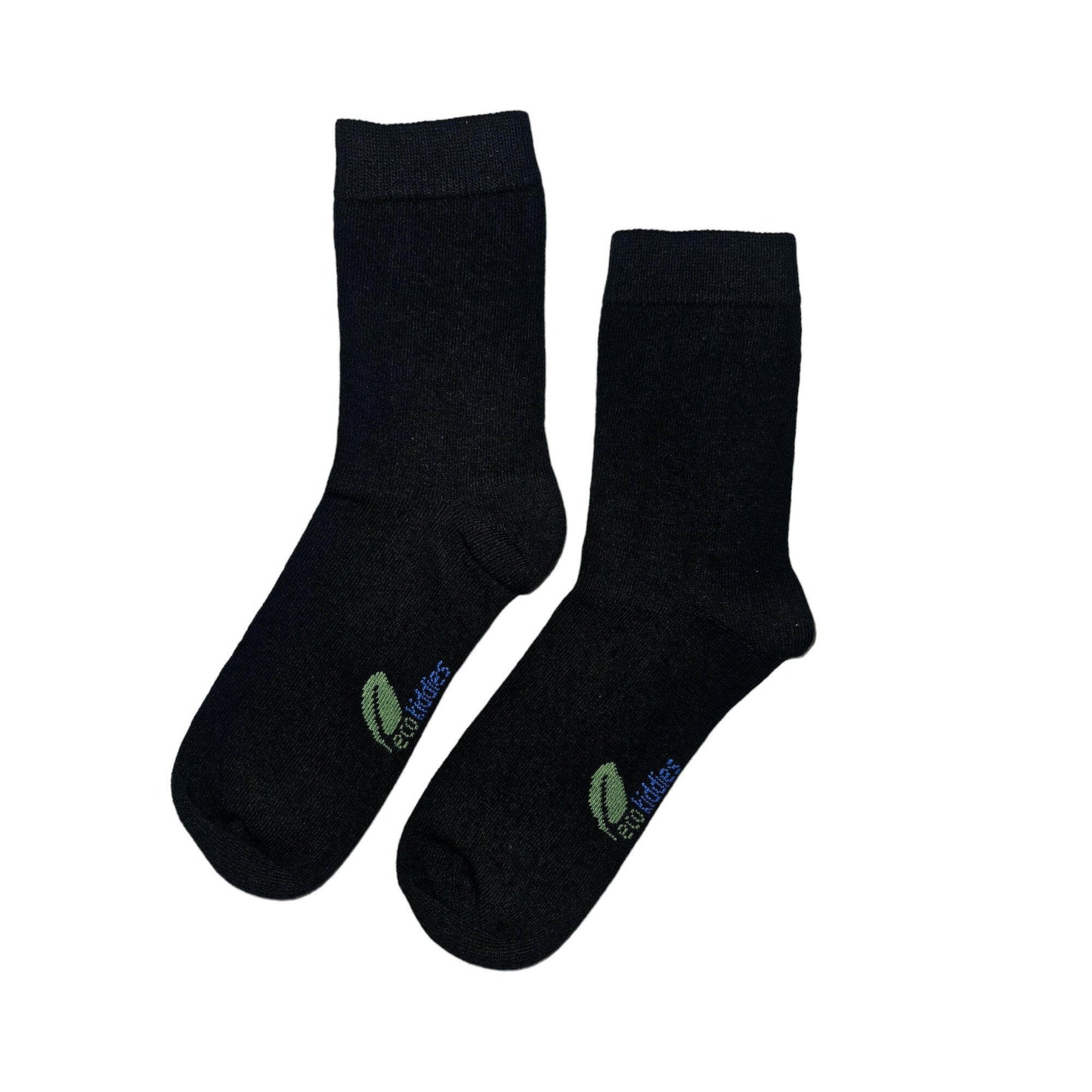 Black Organic Cotton Kids Socks | Eco Kiddies Collection