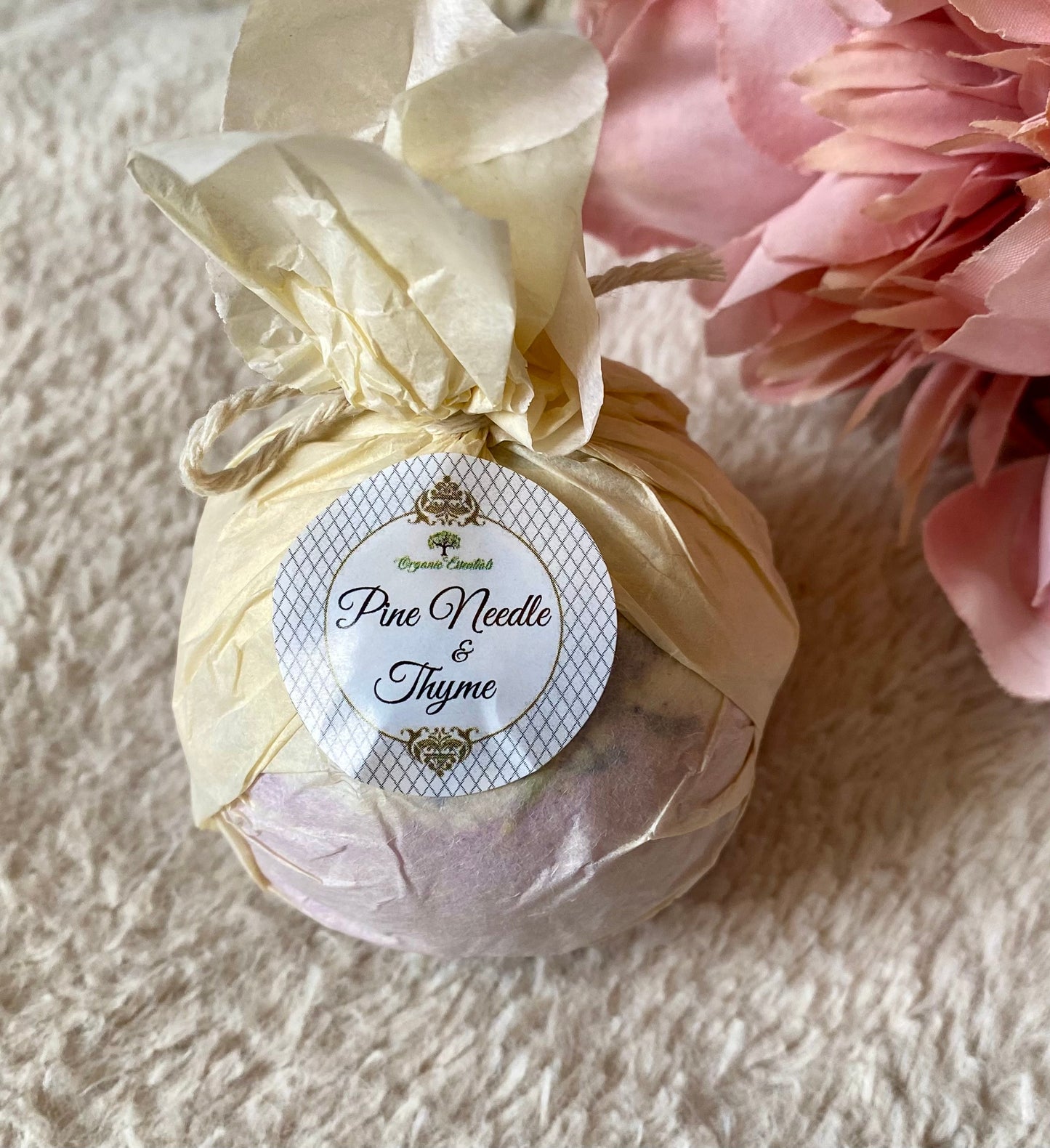 Therapeutic Bath Bomb - Pine Needle & Thyme Essential Oils-1