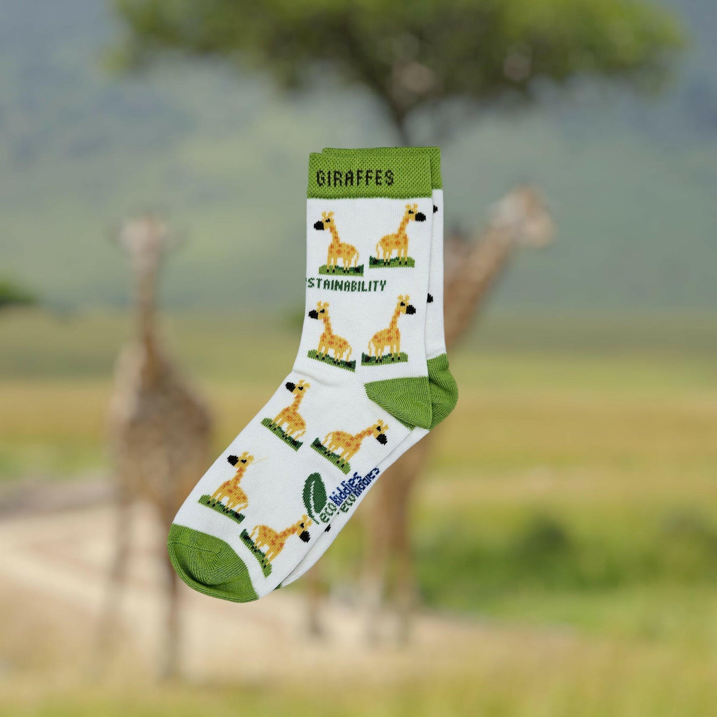 Grinning Giraffe Organic Cotton Socks | Eco Kiddies Collection