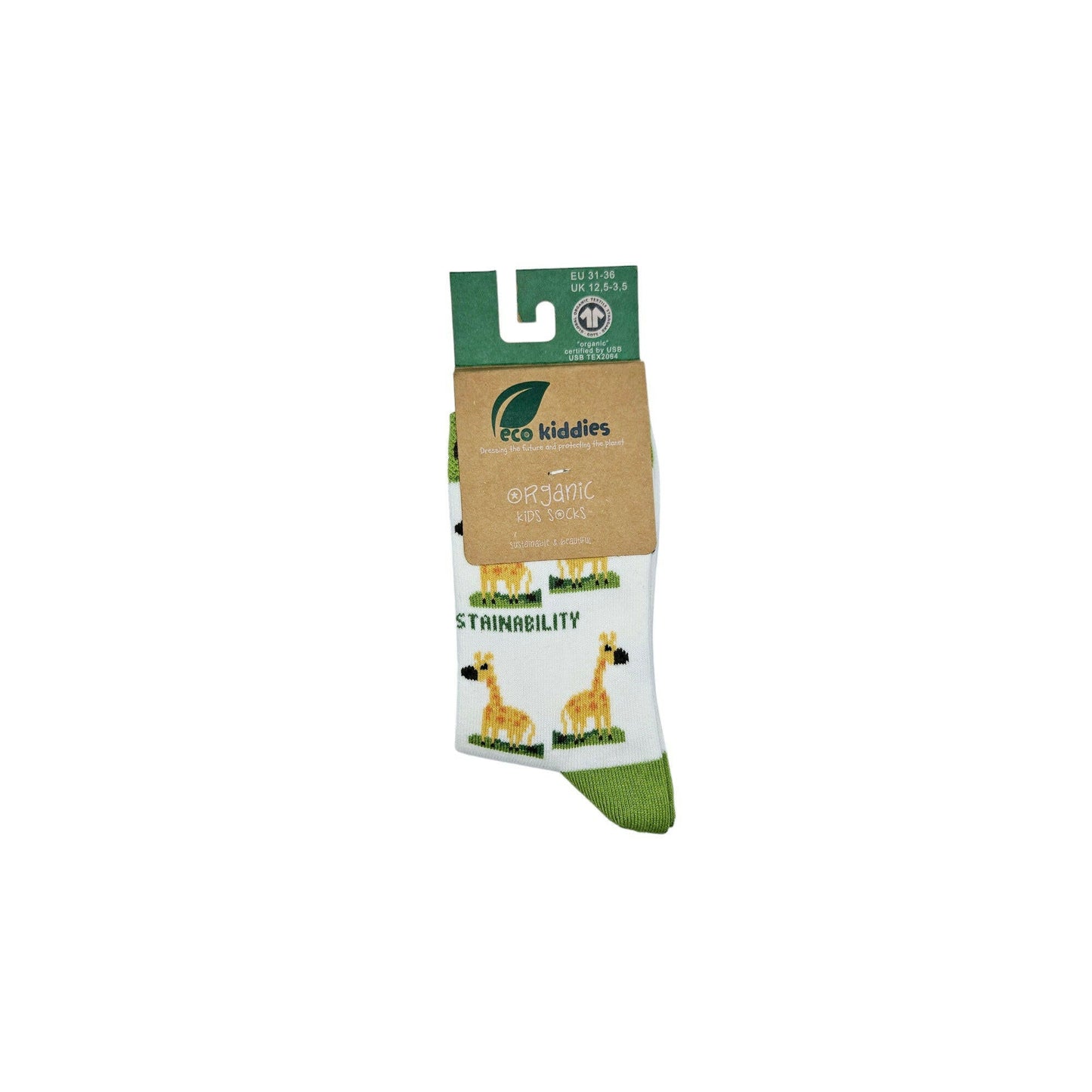 Grinning Giraffe Organic Cotton Socks | Eco Kiddies Collection