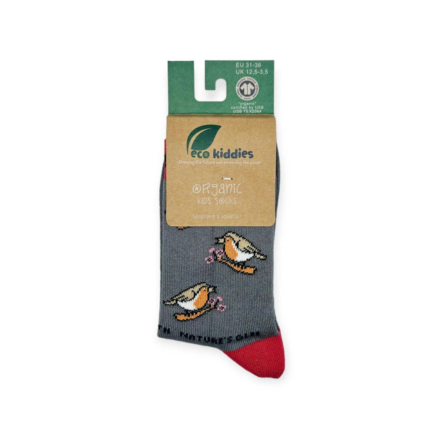 Chirpy Robin Organic Cotton Socks | Eco Kiddies Collection