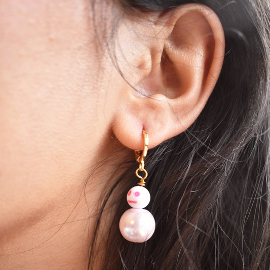In My Emotions Earrings – Pink Huggie Earrings by lovedbynlanla