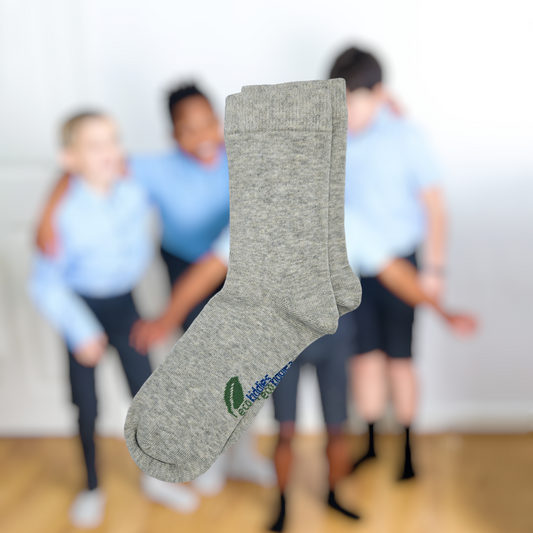 Grey Organic Cotton Kids Socks | Eco Kiddies Collection