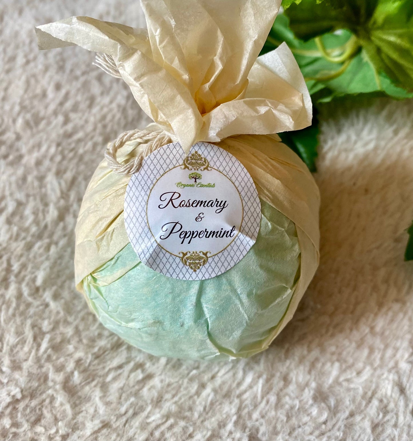 Therapeutic Bath Bomb - Rosemary & Peppermint Essential Oils-1