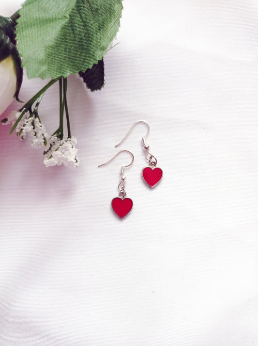Classic Red Heart Earrings | Queen of Hearts Collection by lovedbynlanla