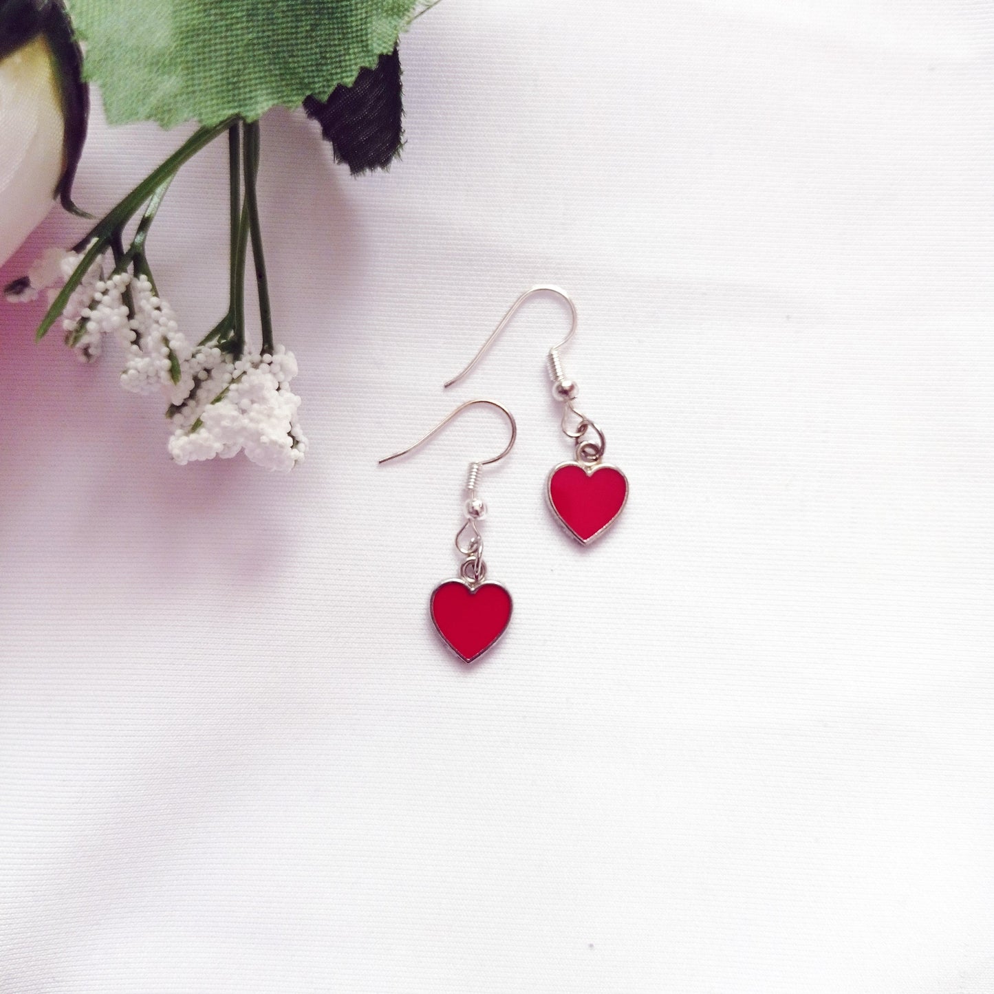 Classic Red Heart Earrings | Queen of Hearts Collection by lovedbynlanla