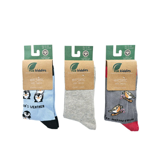Nature’s Friends Organic Cotton Kids Socks Bundle | Eco Kiddies Collection