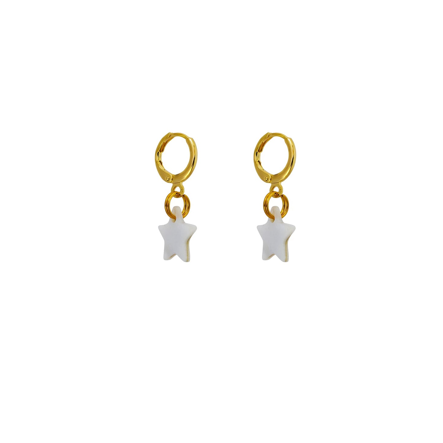 Mother of Pearl Star Earrings | Handmade by Ifemi Jewels