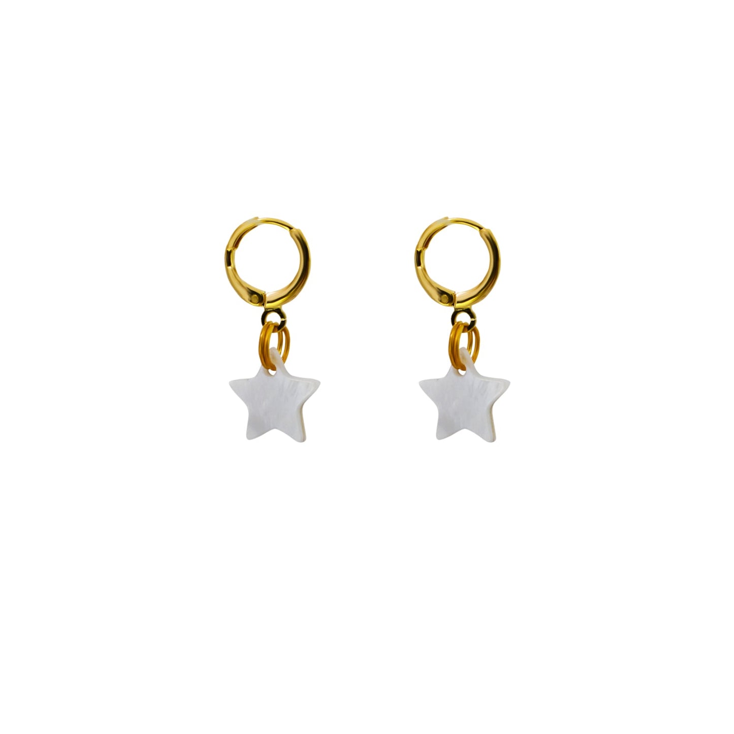 Mother of Pearl Star Earrings | Handmade by Ifemi Jewels